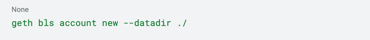 Command for generating voting key
