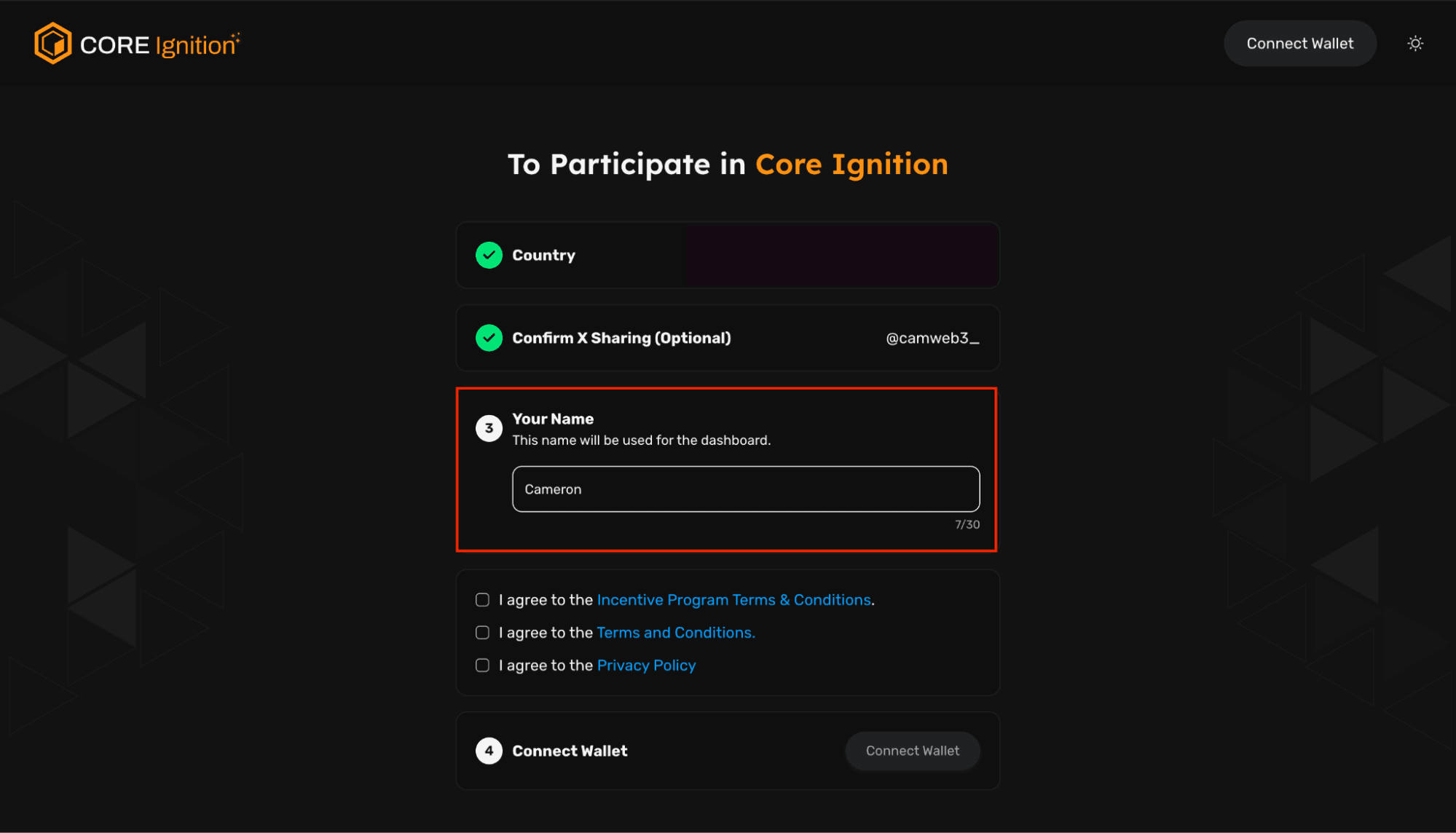 Core Ignition (Add Name)