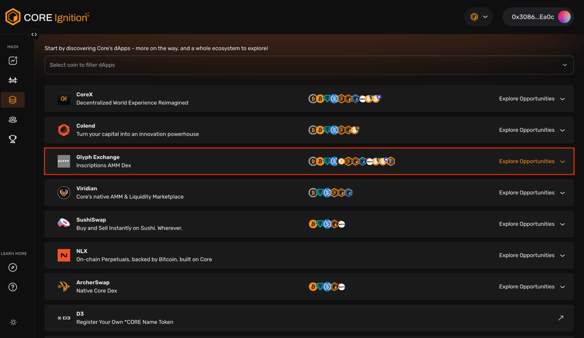 Core Ignition (Core dApps)
